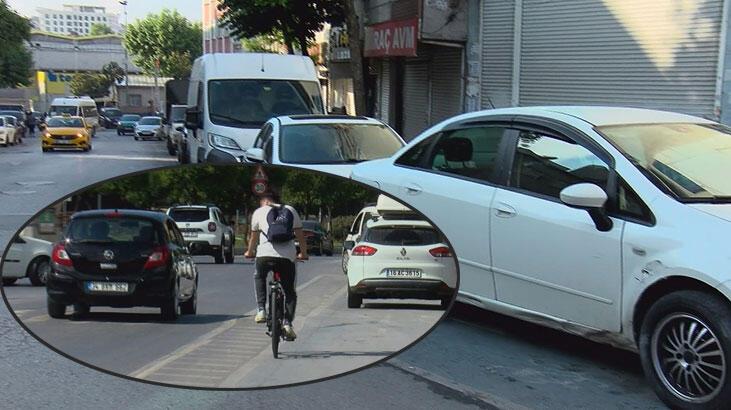 Bisiklet yolları park eden araçlarla işgal altında