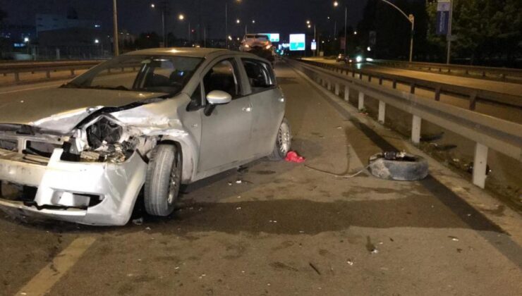 Kazada kopan tekerlek öteki kazaya sebep oldu