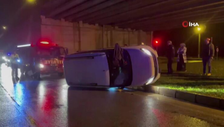 Aydın’da alkollü aday şoför arabayla takla attı: 2 yaralı