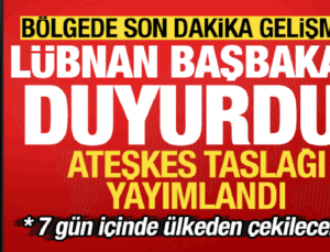 Bölgede son dakika ateşkes sürprizi! Başbakan duyurdu! İsrail ordusu ülkeden çekilecek…