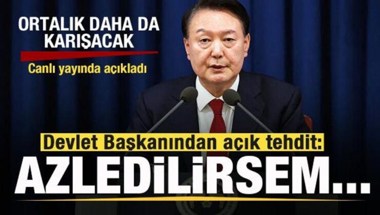 Güney Kore’de ortalık daha da karışacak! Devlet Liderinden canlı yayında açık tehdit