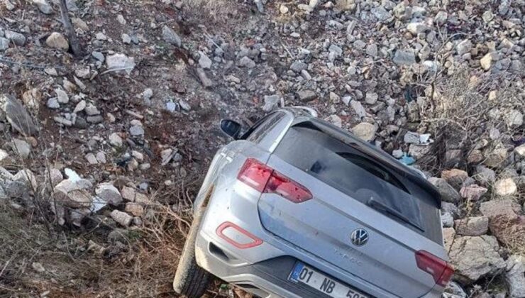 SUV tipi aracın şarampole devrildi! Yaralılar var