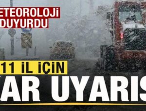 Meteoroloji haritayı paylaştı! Tüm yurtta yağmur, 11 vilayet için kar yağışı uyarısı