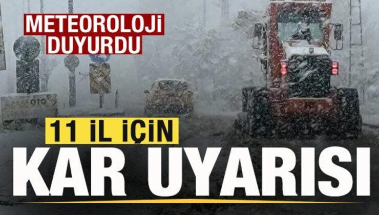 Meteoroloji haritayı paylaştı! Tüm yurtta yağmur, 11 vilayet için kar yağışı uyarısı