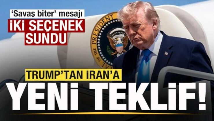 Son dakika: Trump’tan İran’a yeni teklif! 2 seçenek sundu!