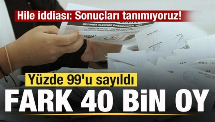 Hile savı: Sonuçları tanımıyoruz! Yüzde 99’u sayıldı! Fark 40 bin oy
